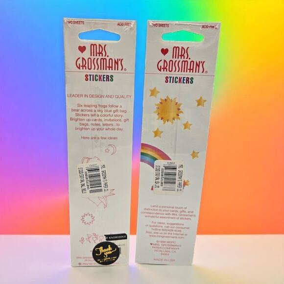 1998 Mrs. Grossman's Sealed Opalescent Sticker Strips x4 Sea Life & Small Shells - Picture 2 of 6